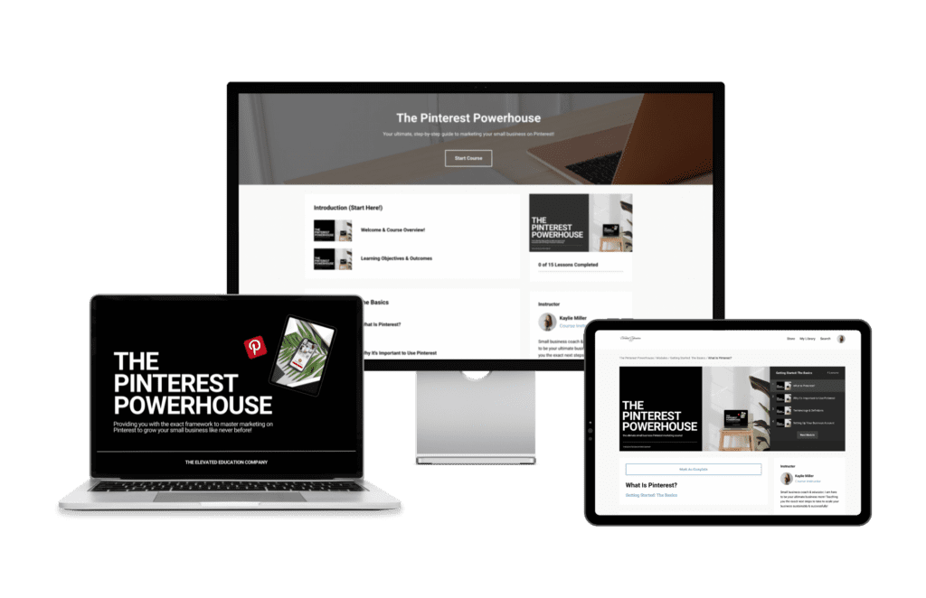 Digital course for marketing on Pinterest for beginners, the Pinterest Powerhouse.